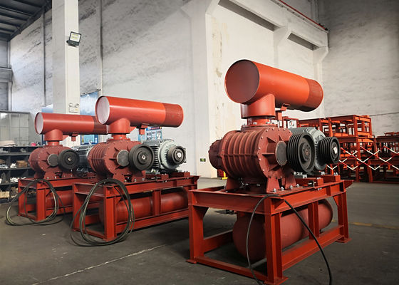 0.8 바 132kw 10" 850-1500 Rpm 71.52-116.5m3/Min Tri Lobe Roots Blower