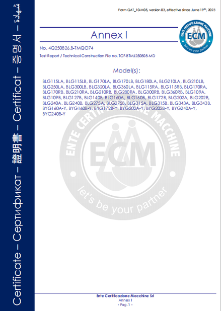 중국 B-Tohin Machine (Jiangsu) Co., Ltd. 인증